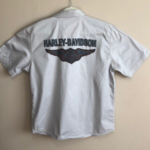 Harley Davidson Button Down Shirt short sleeve, LG